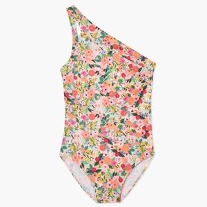Rifle paper co summer salt one shoulder one piece